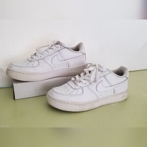 Nike White Kids Low-Top Air Force 1 Sneakers